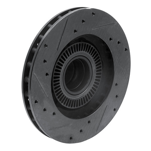 DFC Brake Rotor - Drilled and Slotted - Black 633-54138R