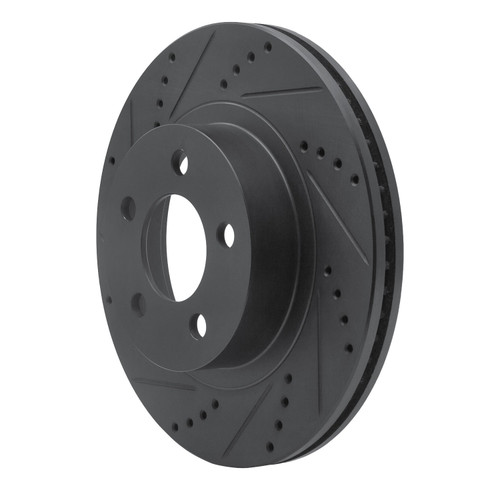 DFC Brake Rotor - Drilled and Slotted - Black 633-54171L