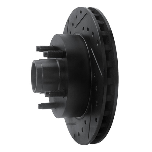 DFC Brake Rotor - Drilled and Slotted - Black 633-54139L