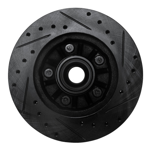 DFC Brake Rotor - Drilled and Slotted - Black 633-54139L