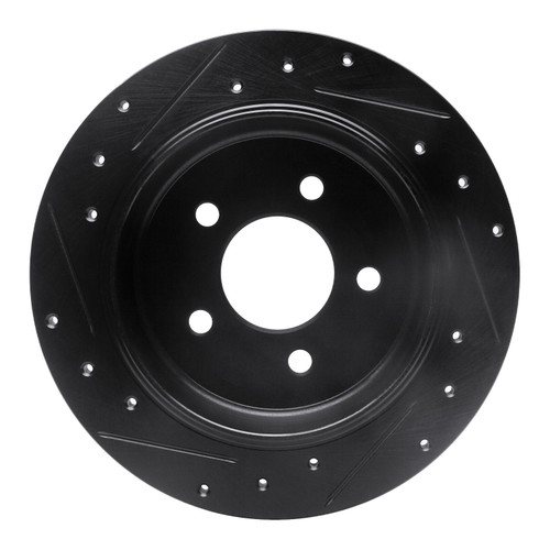 DFC Brake Rotor - Drilled and Slotted - Black 633-56015R