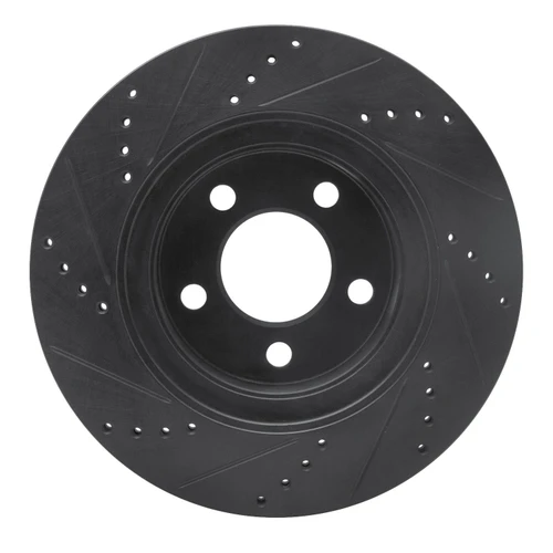 DFC Brake Rotor - Drilled and Slotted - Black 633-54171R