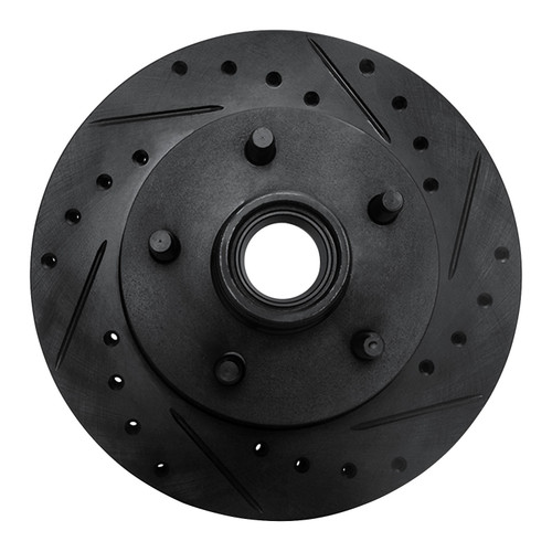 DFC Brake Rotor - Drilled and Slotted - Black 633-54139R