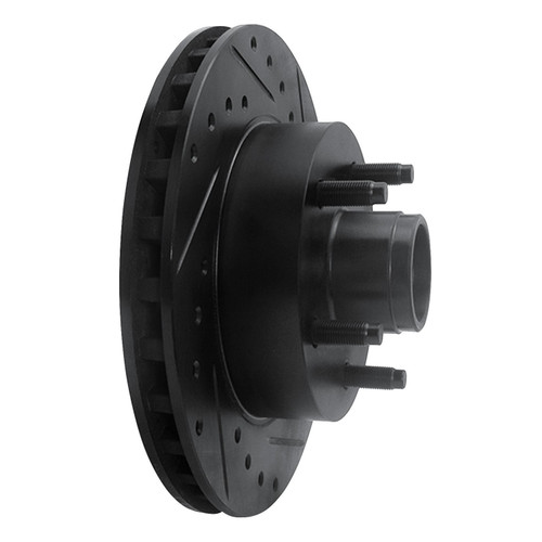 DFC Brake Rotor - Drilled and Slotted - Black 633-54139R