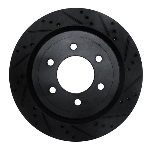 DFC Brake Rotor - Drilled and Slotted - Black 633-54267R