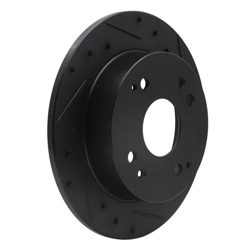 DFC Brake Rotor - Drilled and Slotted - Black 633-59019R
