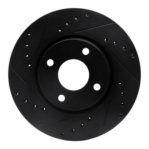 DFC Brake Rotor - Drilled and Slotted - Black 633-56017L