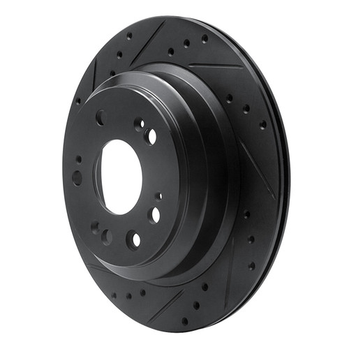 DFC Brake Rotor - Drilled and Slotted - Black 633-58022L
