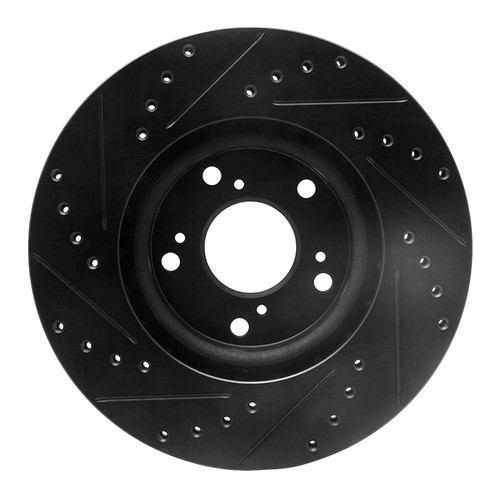 DFC Brake Rotor - Drilled and Slotted - Black 633-59045R