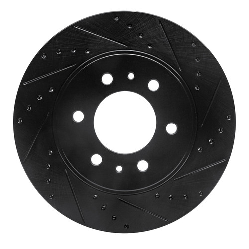 DFC Brake Rotor - Drilled and Slotted - Black 633-54215R