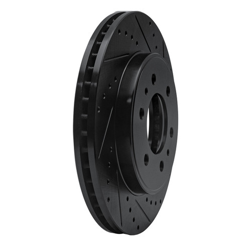 DFC Brake Rotor - Drilled and Slotted - Black 633-54215R