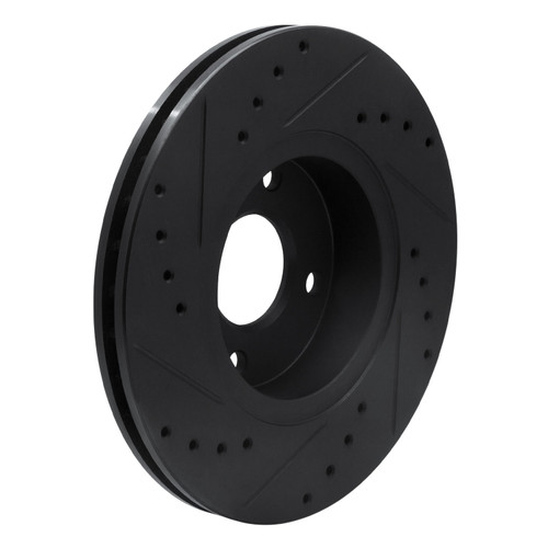 DFC Brake Rotor - Drilled and Slotted - Black 633-56017R