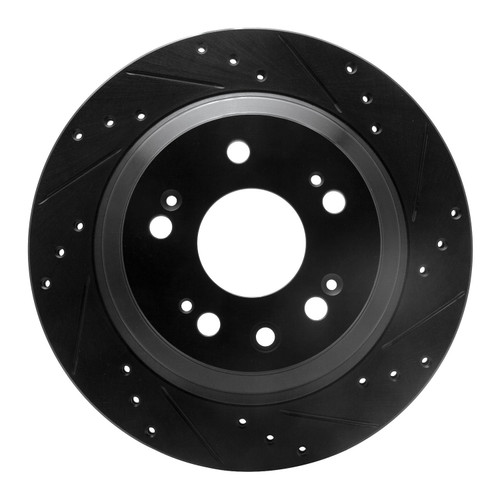 DFC Brake Rotor - Drilled and Slotted - Black 633-58022R
