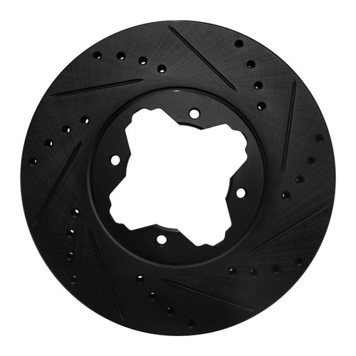 DFC Brake Rotor - Drilled and Slotted - Black 633-59020R