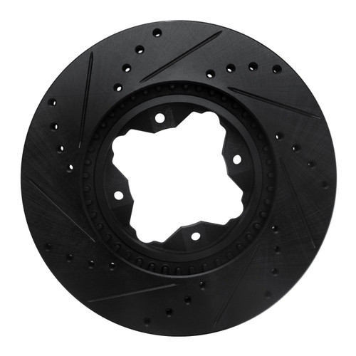 DFC Brake Rotor - Drilled and Slotted - Black 633-59020R