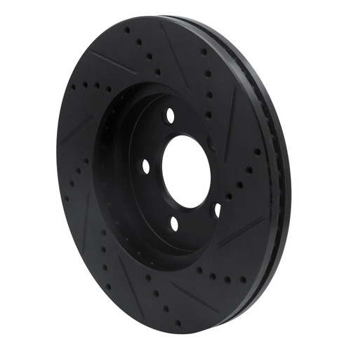 DFC Brake Rotor - Drilled and Slotted - Black 633-56019L