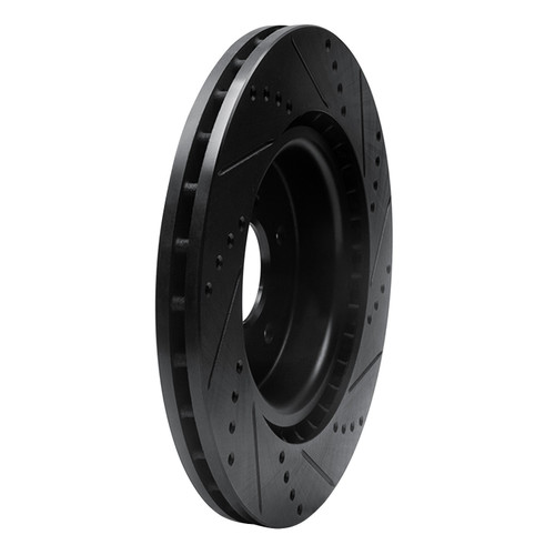 DFC Brake Rotor - Drilled and Slotted - Black 633-58035L