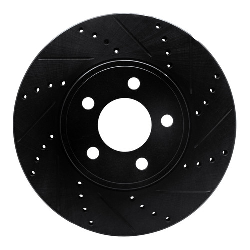 DFC Brake Rotor - Drilled and Slotted - Black 633-56019R