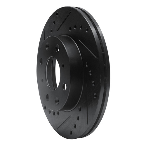 DFC Brake Rotor - Drilled and Slotted - Black 633-59012L