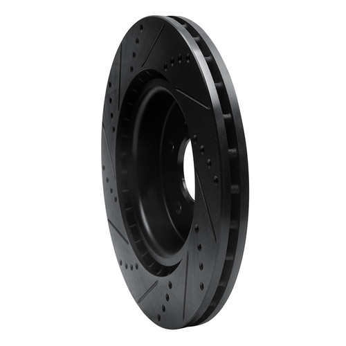 DFC Brake Rotor - Drilled and Slotted - Black 633-58035R
