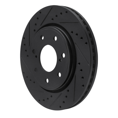 DFC Brake Rotor - Drilled and Slotted - Black 633-54219L