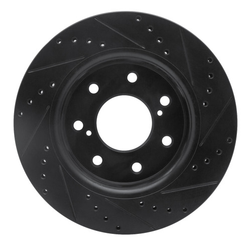 DFC Brake Rotor - Drilled and Slotted - Black 633-54219L