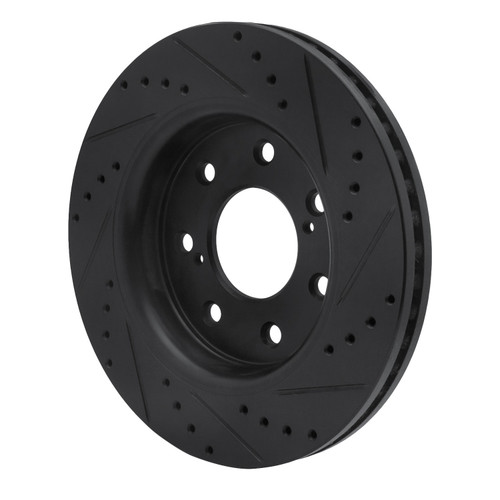 DFC Brake Rotor - Drilled and Slotted - Black 633-54219L