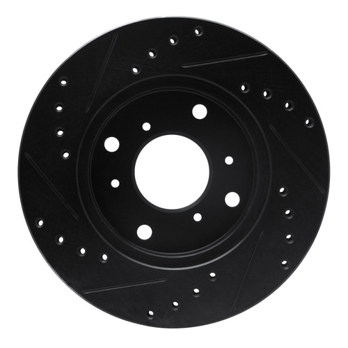DFC Brake Rotor - Drilled and Slotted - Black 633-59023R