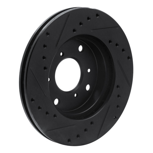 DFC Brake Rotor - Drilled and Slotted - Black 633-59023R