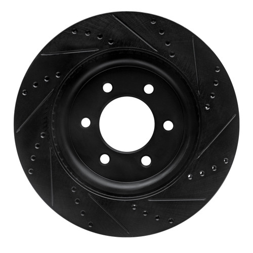 DFC Brake Rotor - Drilled and Slotted - Black 633-54287L