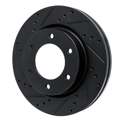DFC Brake Rotor - Drilled and Slotted - Black 633-54275L