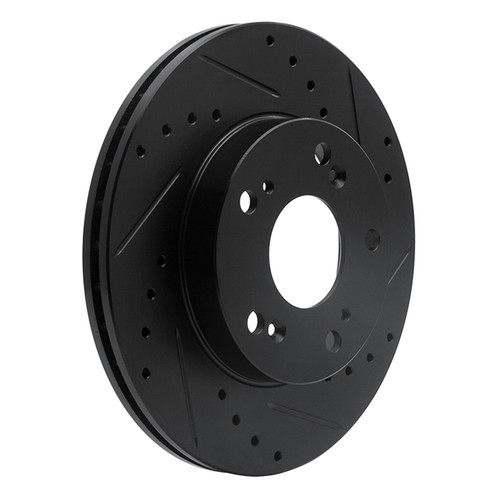 DFC Brake Rotor - Drilled and Slotted - Black 633-59030R