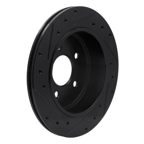 DFC Brake Rotor - Drilled and Slotted - Black 633-56020R