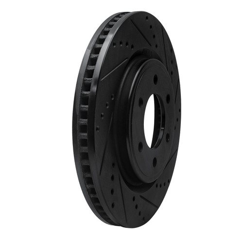 DFC Brake Rotor - Drilled and Slotted - Black 633-54287R
