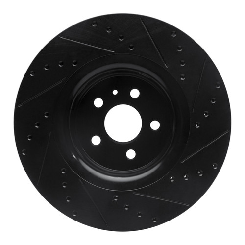 DFC Brake Rotor - Drilled and Slotted - Black 633-55006L