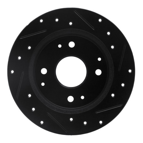 DFC Brake Rotor - Drilled and Slotted - Black 633-59025L