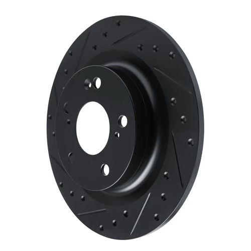DFC Brake Rotor - Drilled and Slotted - Black 633-59067L