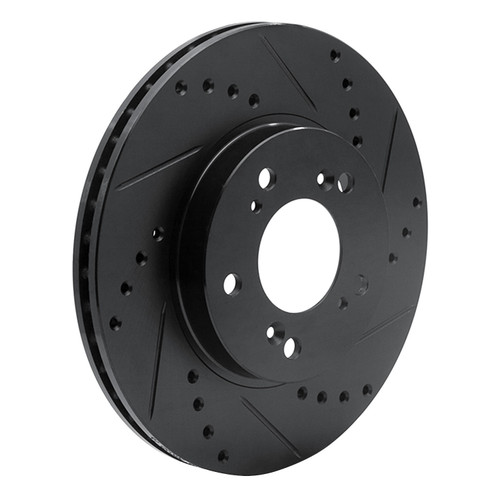 DFC Brake Rotor - Drilled and Slotted - Black 633-59040R