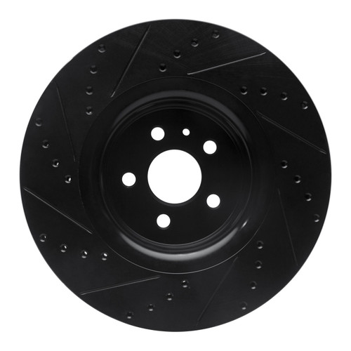 DFC Brake Rotor - Drilled and Slotted - Black 633-55006R