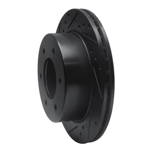 DFC Brake Rotor - Drilled and Slotted - Black 633-54276L