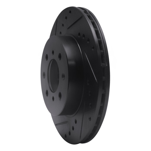 DFC Brake Rotor - Drilled and Slotted - Black 633-59015L