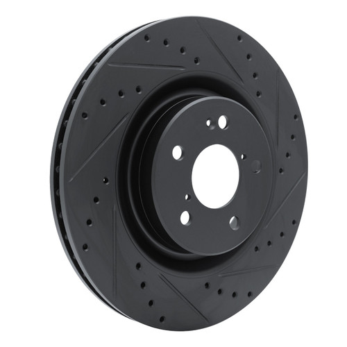 DFC Brake Rotor - Drilled and Slotted - Black 633-58037R
