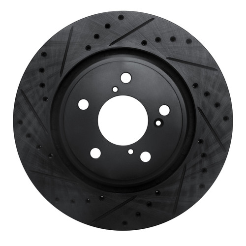 DFC Brake Rotor - Drilled and Slotted - Black 633-59058L