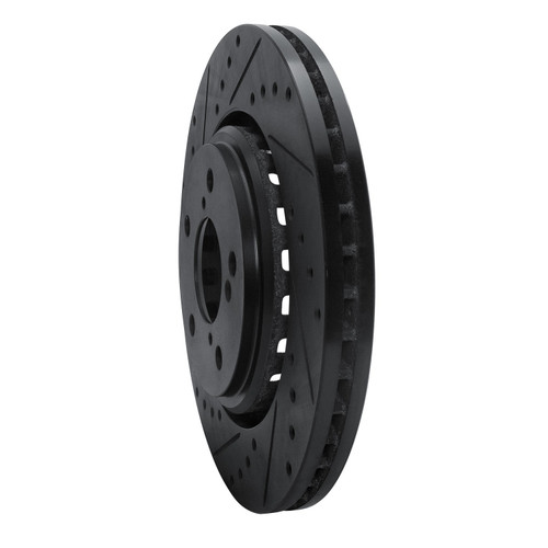 DFC Brake Rotor - Drilled and Slotted - Black 633-59058L