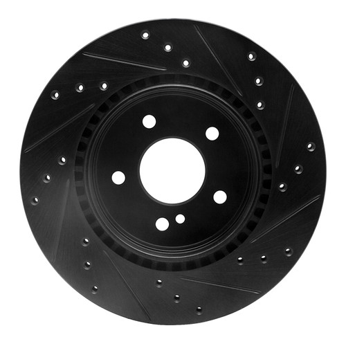 DFC Brake Rotor - Drilled and Slotted - Black 633-63040L