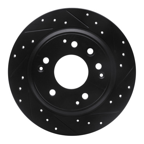 DFC Brake Rotor - Drilled and Slotted - Black 633-59041R