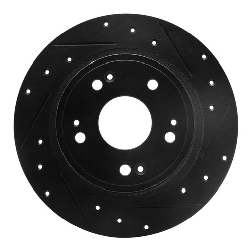 DFC Brake Rotor - Drilled and Slotted - Black 633-59032R