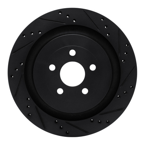 DFC Brake Rotor - Drilled and Slotted - Black 633-55010R
