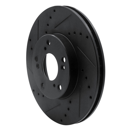 DFC Brake Rotor - Drilled and Slotted - Black 633-59042L