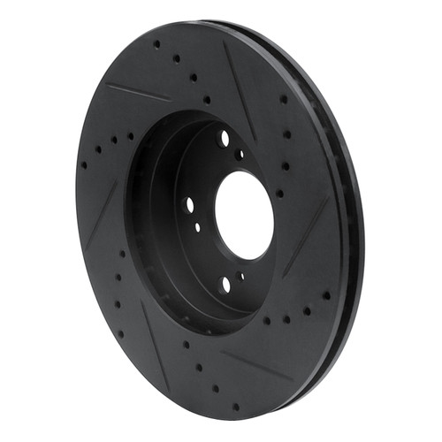 DFC Brake Rotor - Drilled and Slotted - Black 633-59042L